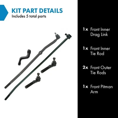 TRQ Steering Kit Front Fits 1998-1999 Dodge Ram 1500 Ram 2500 - Image 1 of 4