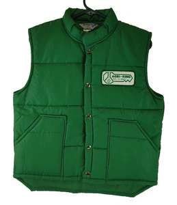 Vintage Agri-King Key To Profit Green Swingster Snap Puffer Vest Size M USA - Picture 1 of 14
