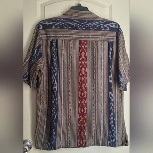 The Territory Ahead Cotton Multicolor Striped Short Sleeve Shirt XL Navajo Rodeo - Picture 1 of 8