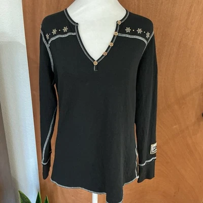 Alp N Rock Henley Mujer XL Negro Apres Esquí Vail Gorsuch Bordado Foto 1 de 4