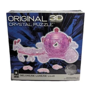 BePuzzled Original Deluxe 3D Crystal 63 Pc Puzzle 31061 Pink Carriage - Picture 1 of 5