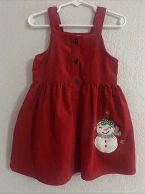 Vestido de Navidad Boutique Pana Rojo 3T Niño Pequeño - Excelente Estado Foto 1 de 4