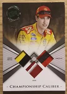 2015 Press Pass Joey Logano NASCAR Race Used Firesuit Sheet Metal & Shoe Swatch  - Picture 1 of 8