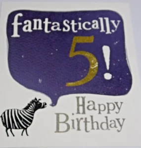 5th Birthday Card. Blank for own message. Bright Side Range of Cards. (BS2) - Picture 1 of 2