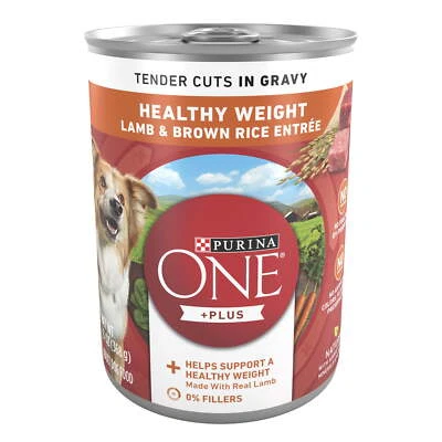 Comida húmeda para perros, cordero suave alto en proteínas y arroz integral, latas de 13 oz (paquete de 12) Foto 1 de 4