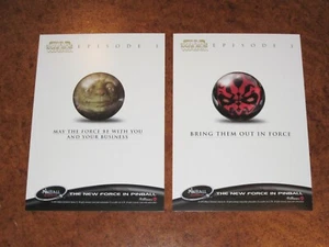 Star Wars Episode 1 Flipper Promo Postkarten-Set - Yoda und Darth Maul - Bild 1 von 2