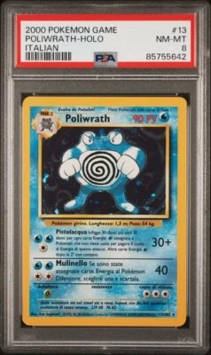 2000 Pokemon Game Italian Poliwrath Holo #13 Graded PSA 8 NM MINT - Image 1 of 2