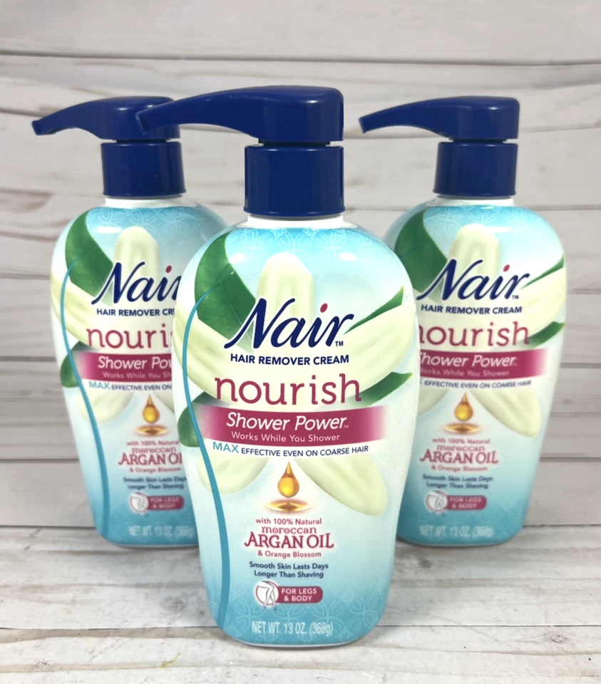 Nair Hair Remover Cream Nourish Shower Moroccan Argan Oil 13oz 022600600046yn