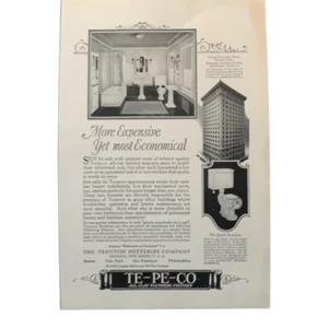 Vintage 1927 Trenton Potteries Most Economical Ad Advertisement - Picture 1 of 3