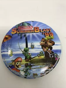 1999 Nintendo Summer Blast 99 Pin Store Promo Button Donkey Kong Mario Yoshi - Picture 1 of 9