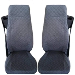 LKW Sitzbezüge für Volvo FH4, FL, FE, FM nach 2014 Euro 6 Grau Mikrofaser - Bild 1 von 1