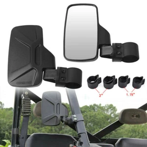 Rearview Mirror 1.75"-2" Roll UTV Black Fits For POLARIS RANGER 400/500 - Picture 1 of 12