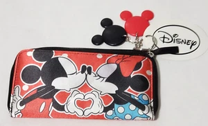 Mickey & Minnie Mouse Check Book Wallets + 2  Mickey Mouse Silhouette Keychains - Picture 1 of 15
