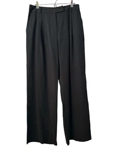 BAR III Black Wide Leg Elastic Waist With Pockets Large Dress Pants BNWT - Picture 1 of 7