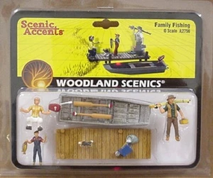 O scale FAMILY FISHING Woodland Scenics Train People # 2756 - Picture 1 of 1