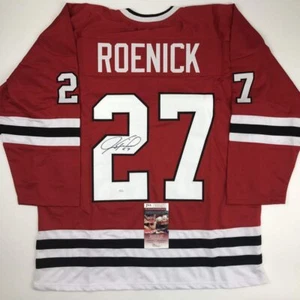 Autographed/Signed Jeremy Roenick Chicago Red Hockey Jersey JSA COA - Picture 1 of 4
