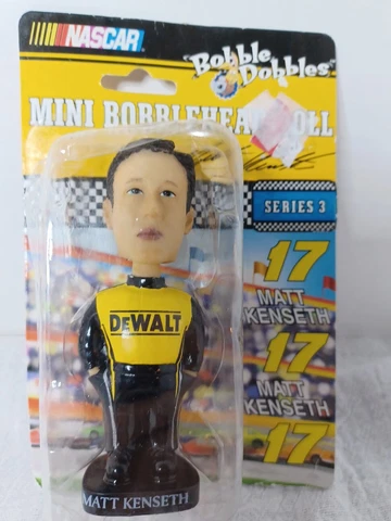 NASCAR Bobble Dobbles Mini Doll, Matt Kenseth New Sealed Cover