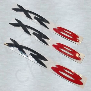 3pc Black And Red XR8 Badge Set Falcon BA BF FG - Rear Door / Side Skirt Emblem - Picture 1 of 1