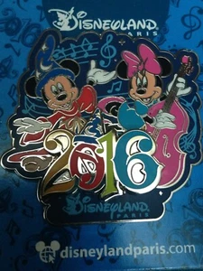 RARE PINS DISNEY DISNEYLAND PARIS : MICKEY MOUSE SORCERER + MINNIE   ANNEE 2016 - Picture 1 of 1