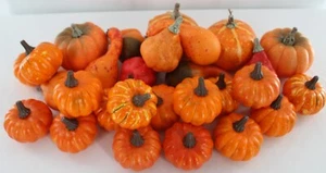 Faux Mini Pumpkins and Gourds Bulk Set of 28 Crafts, Thanksgiving, Halloween - Picture 1 of 3