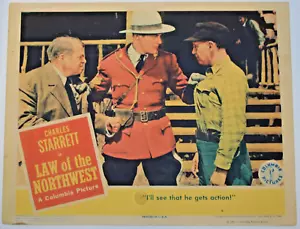 Ley del Noroeste 1943, Charles Starrett, Canadian Mounties, RCMP, tarjeta genial - Imagen 1 de 1