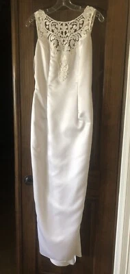 VTG 1997 Jessica McClintock White Wedding Gown Sz 8 altered to Sz 6 Detach Train - Image 1 of 4