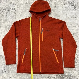 Stio Wilcox Fleece Hoodie Risk Red Mens Size Medium Full Zip Outdoor Hiking - Picture 1 of 8