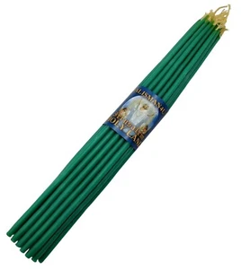 33 grüne Spitzkerzen natürliches Bienenwachs Honig Duft Kirche Dekor Kerzen 11" - Bild 1 von 10