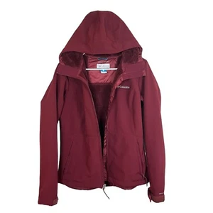 Columbia Phurtec Jacke Fleece gefüttert wasserabweisend Omni Wind weinrot Damen M - Bild 1 von 7