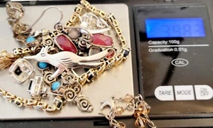 Großes Konvolut feines Sterling Silber & Edelsteine in Schmuckschatulle 39,83 g Pandora Barse - Bild 1 von 18