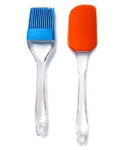 Silicone Oil Basting Flat Pastry Brush & Spatula Purpose Cooking Brush Assort... - Picture 1 of 3