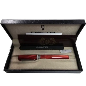 Pluma Estilográfica Orobianco Delta Compagno Roja Italia F - Imagen 1 de 6