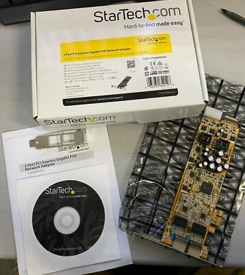Startech Dual Port PCI Express Gigabit Ethernet PCIe Network Card Adapter - PoE - Image 1 of 4