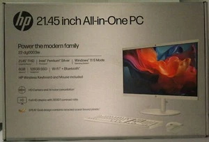 HP 21.45 Inch All-In-One Desktop PC Windows 11 Home (S) 128 GB SSD - Picture 1 of 3