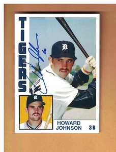 HOWARD JOHNSON AUTOGRAPHED 1984 TOPPS CUSTOM MADE DETROIT TIGERS CARD #20 - Picture 1 of 2