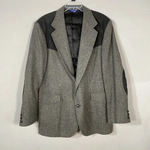 Vintage Pendleton Blazer 100% Virgin Wool USA Western Elbow Patch Men’s 46 Long - Picture 1 of 11