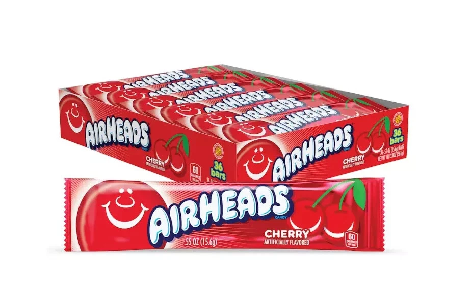 Airheads Candy Sabor Cereza 0.55oz 36 bar Foto 1 de 1