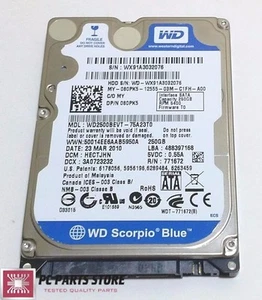 Western Digital 250GB 2.5 WD2500BEVT-75A23T0 2061-771672-F04 AA FORPARTS/REPAIR - Picture 1 of 5