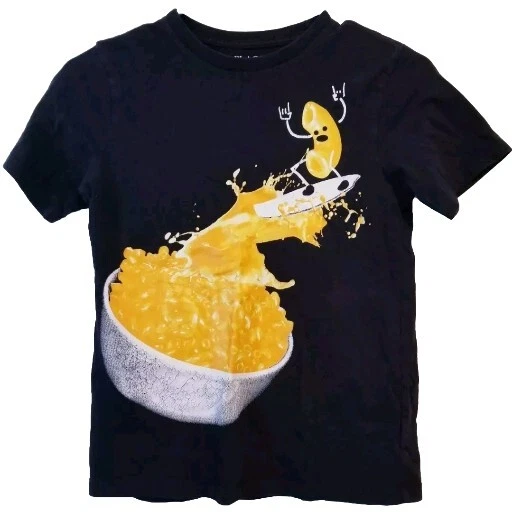 The Children's Place Boy's Macaroni Shirt Size M (7-8) Black/Yellow. - Image 1 of 4