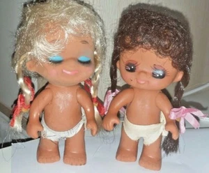 Plastic doll japan Rubber vintage bambola plastica vinile HAWAIIAN kewpie IKB - Foto 1 di 6