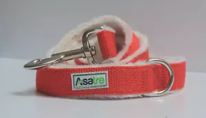 Hanf Hundeleine (rot) | Robuste Fleece-gefütterte 5ft Hundeleine mit Griff von Asatre - Bild 1 von 12