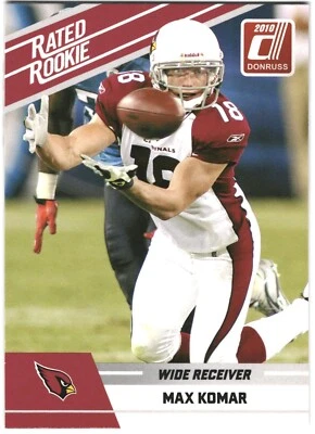 2010 Panini Donruss Football Max Komar Rated Rookie Arizona Cardinals #70 - Image 1 of 2