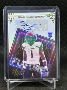 2022 Panini Elements AHMAD SAUCE GARDNER RC Rookie Future Signs Auto /199 - Picture 1 of 2