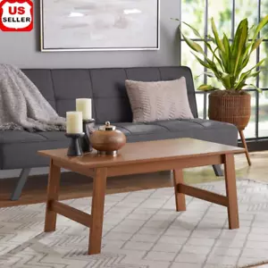 Wood Rectangle Coffee Table Rustic Design Indoor Living Room Storage Furniture - Picture 1 of 9