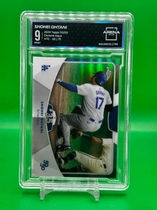 R116 2024 Topps 50/50 Shohei Ohtani Chrome #72 Aqua 02/75 Arena Club 9 Mint - Picture 1 of 2