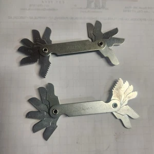 Vintage Metric & Standard Thread Gages .50-1.75mm & 12-48 Made In Taiwan GUC - Picture 1 of 11