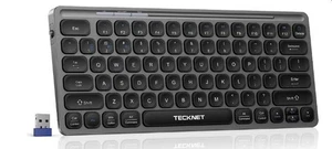 NEW TECKNET Wireless Bluetooth Keyboard Slim Rechargeable Multi-Device Quiet - Picture 1 of 1