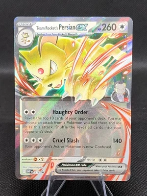 Team Rocket's Persian ex - 218 Promo Holo SV: Scarlet & Violet NM Pokémon - Image 1 of 2