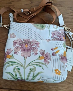 Radley Of London White Fabric Floral Print Crossbody Handbag - Picture 1 of 16
