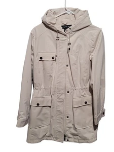 Kristen Blake Damen Jacke mit Kapuze beige Medium Utility Taschen leicht - Bild 1 von 3